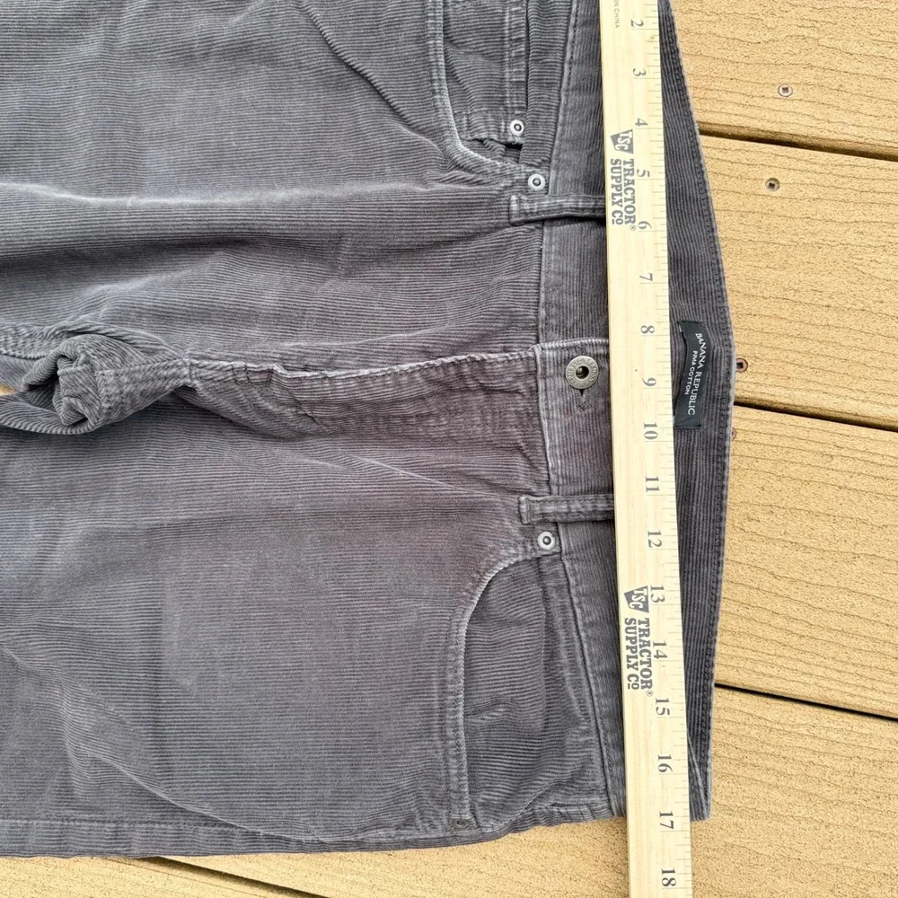 Banana Republic Corduroy Pants Mens 33x30 Grey Excellent Pima Cotton Straight